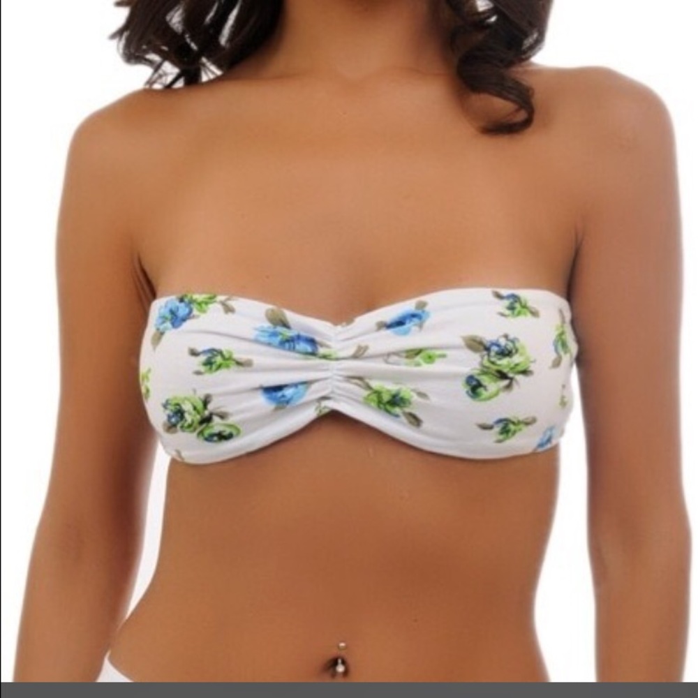 FLORAL BANDEAU BRA
